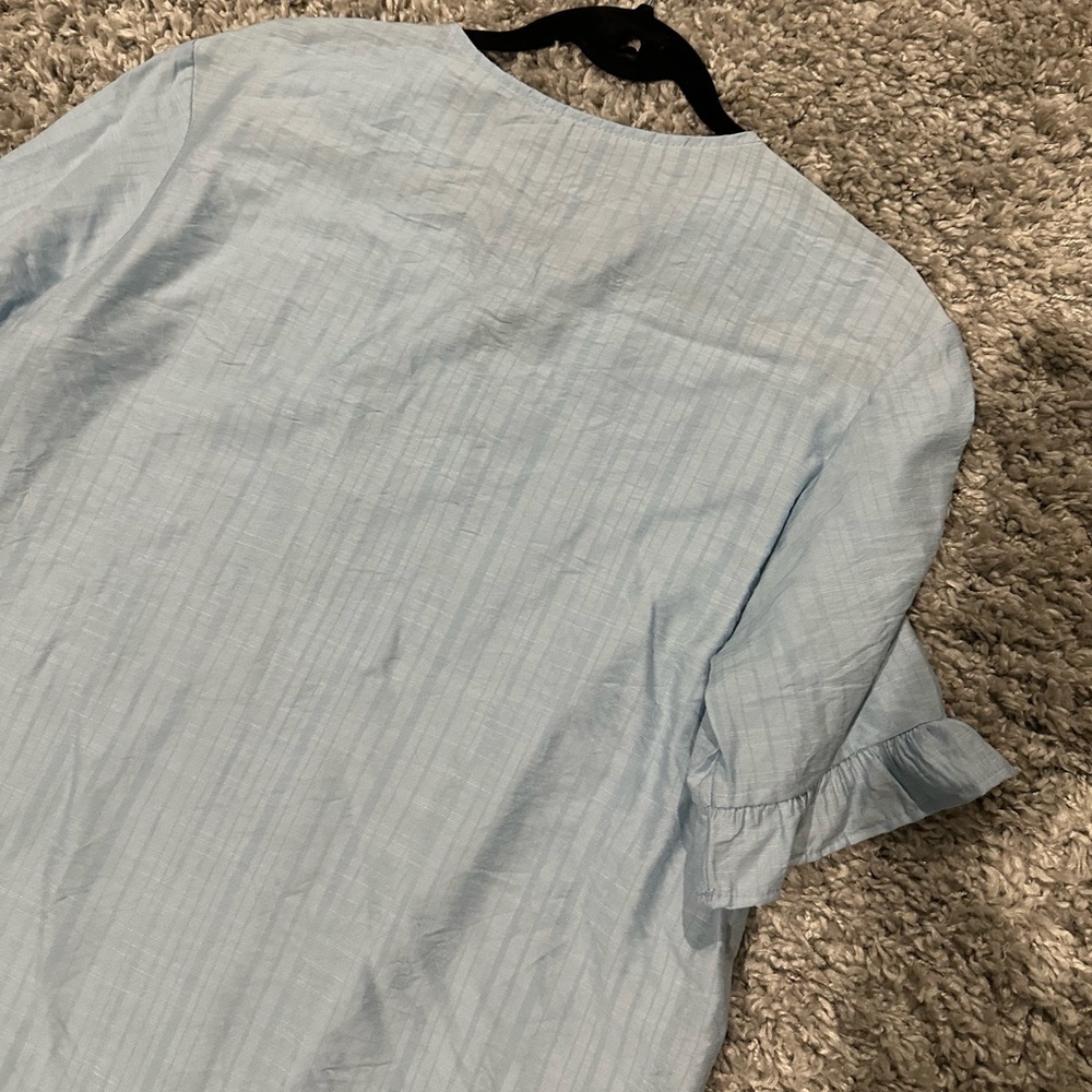 Light Blue Ruffle-Hem Dress - Picture 7 of 7